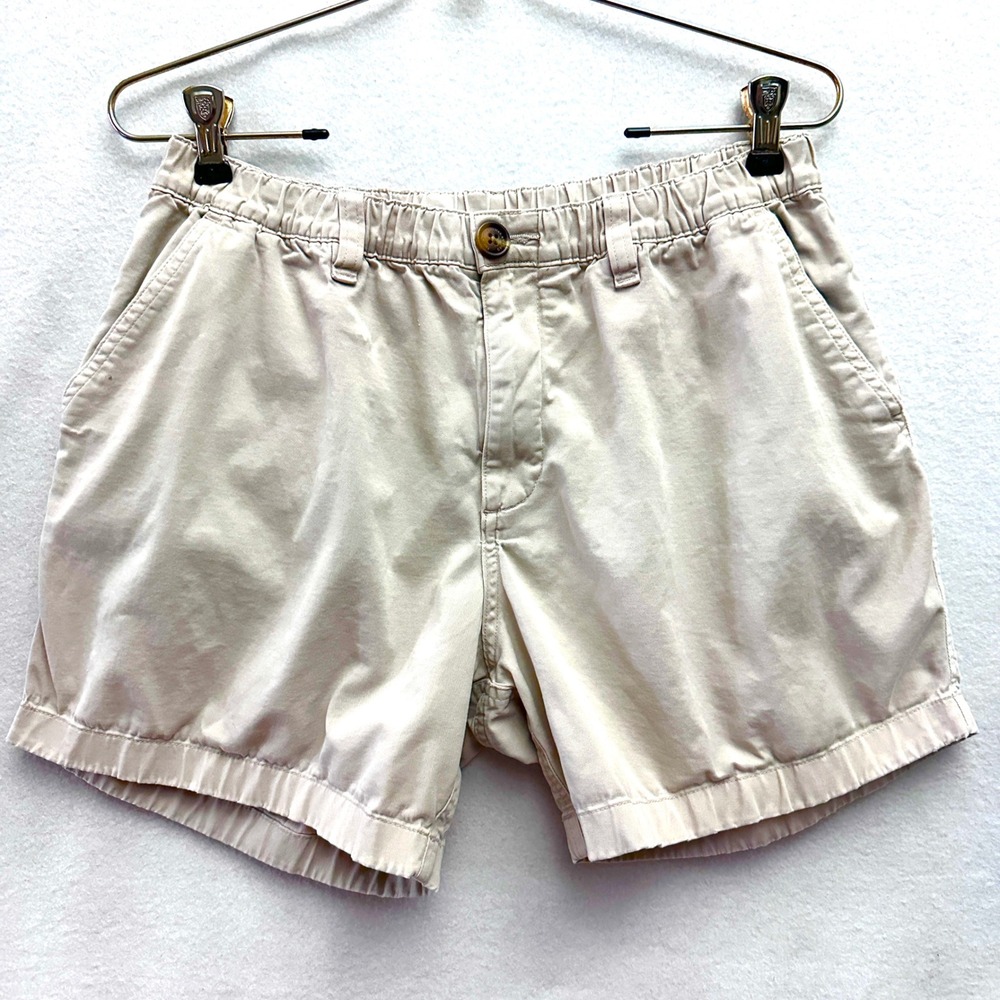 Chubbies Shorts Mens M 5" Khaki Beige Khakinators Stretch Twill Casual Originals